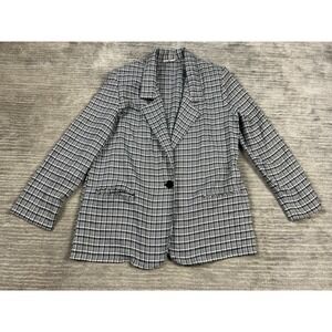 Vintage Inseparables Blazer Womens 14 Black & White Check Padded Made in USA